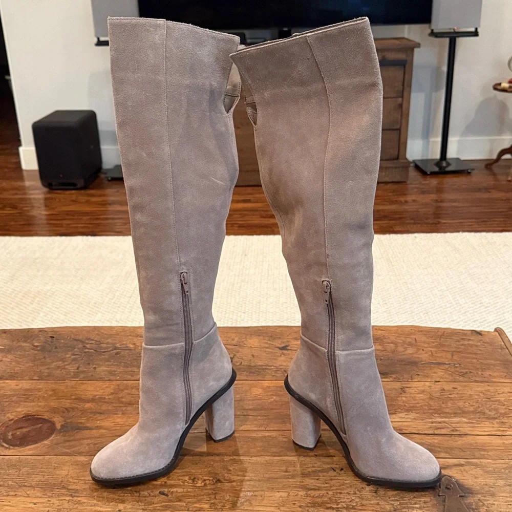 Gianni Bini Taupe Suede Over Knee 3